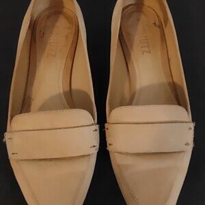 Schutz Elise Tan Leather Loafters Size 7.5